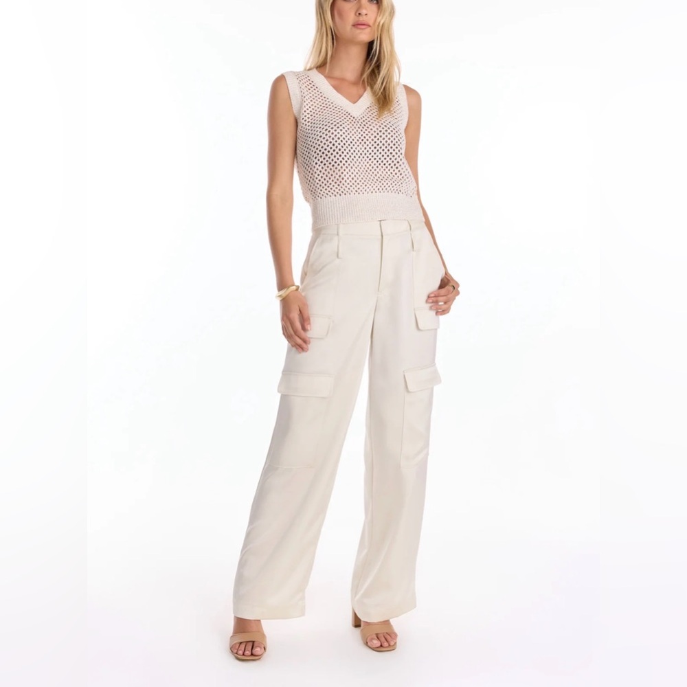 NWT-Milan Satin Cargo Pants by Noli